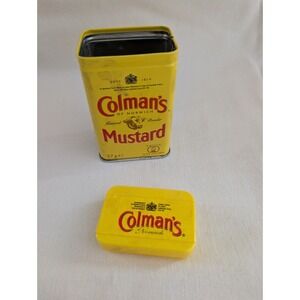 Vintage Inspired COLMAN'S MUSTARD Empty Tin w/ Plastic Top